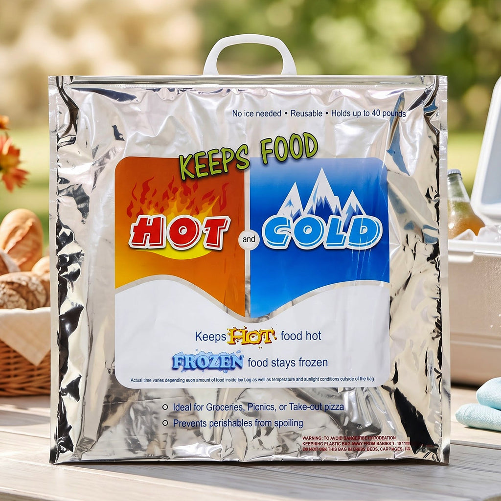 Big Hot  Cold Insulated Food Storage Bag For Grocery Picnic And Travel (1 Pc)